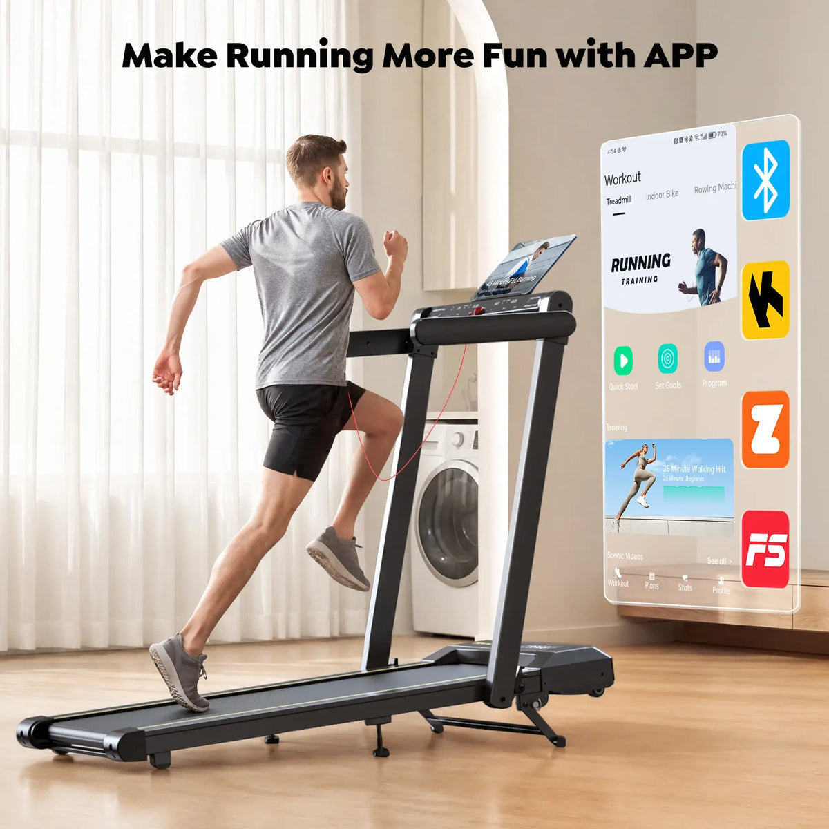 Toputure TP5 Foldable Treadmill with 12% Incline