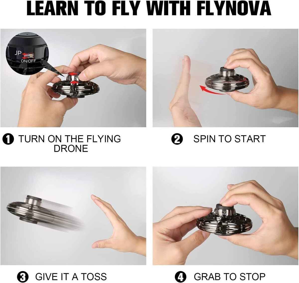 UFO Flying Spinner Mini Drone Toy For Kids and Teens Birthday Gift
