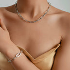 BG860W B.Tiff "Jemma" Paperclip Link Bracelet
