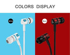Wired in-Ear Headphones With Tangle-Free Cord Noise Isolating Bass Driven Sound Metal Earphones Carry Case Ear Bud Tips In-ear Earphone  Super Bass Sound Sport Headset With Mic for Phones Ear Phone For Women 3.5mm