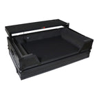 ProX XS-XDJAZWLTBLLED - ATA Flight Case For Pioneer XDJ-AZ DJ Controller with Laptop Shelf 1U Rack Space, Wheels, and LED - Black