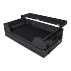 ProX XS-XDJAZWLTBLLED - ATA Flight Case For Pioneer XDJ-AZ DJ Controller with Laptop Shelf 1U Rack Space, Wheels, and LED - Black